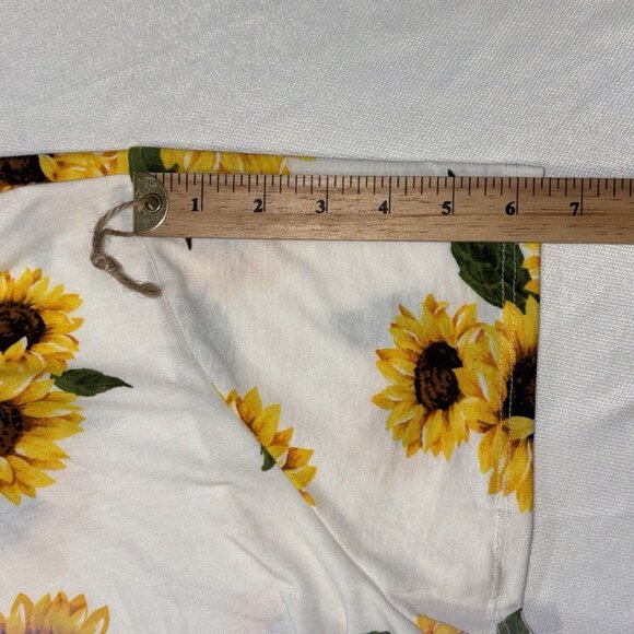 NWT LULAROE Ariel Yellow Sunflowers Floral Tiered Stretch Dress Pockets Sz XL - Picture 8 of 14